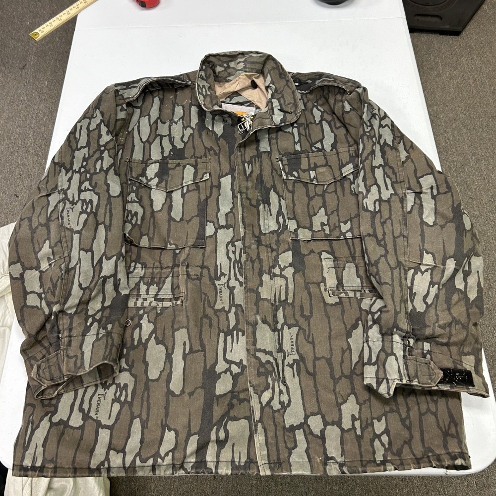 Winchester Treebark Camo Field Jacket Men L Brown Green Hunting Military Utility